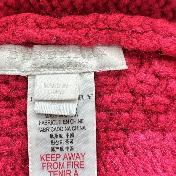 Burberry Children XS red wool blend  Knit beanie Hat - Picture 4 of 7